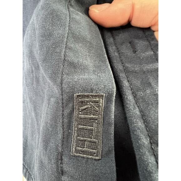 Kith Classics Button Down Blue Utility Shirt Cotton Navy Size M Heavy Duty - Picture 9 of 11